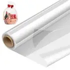 34 In x 100 Ft Clear Cellophane Wrap Roll, Extra Wide, 2.5 Mil Thick Transpar...