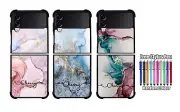 PERSONALISED Marble Silicone Phone Case Samsung Galaxy Z Flip3 5G/Z Flip4