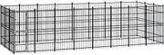 Outdoor Dog Kennel with Lockable Doors, Heavy Duty Dog Pen Dog Enclosure Outdoor Dog House Pet Playpen Dog Cage Outside for Yard, Black 768 x 288 x 200 cm