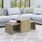 Nested Table Set Modern Side End Coffee Nesting Tables Home Furniture 2 Pcs