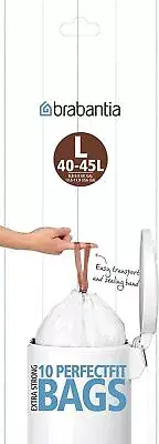 Brabantia PerfectFit Bin Liners Size L40-45 Litre High Quality Thick Plastic Tra