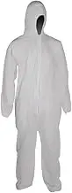 Silverline 719802 Disposable Overall, White, XXL 146cm (58")