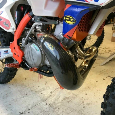 P3 Carbon Fiber FMF Gnarly Pipe Guard For KTM 250 300 2017-2018 101066-FMF
