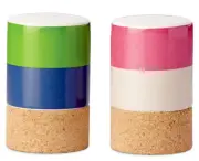 Kate Spade Lenox Multicolor Stripe Salt & Pepper Set All In Good Taste 3.5" New