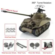 1/16 2.4G Henglong 7.0 Barrel Recoil M4A3 Sherman RC BB IR Tank 3898 360°Rotate