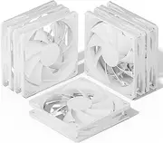 upHere 120mm White Computer Case Fans 5-Pack,High Performance Cooling Low Noise 3-Pin Hydraulic Bearing Ultra Quiet Long Life Up to 40,000 Hours,Compatible with Desktop,NT12043-5