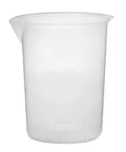 Plastic Beaker, 5000ml - Polypropylene - Raised Graduations - Eisco Labs