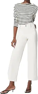 [Zrfjfgksw] Curvachic Jeans, Curvachic Tummy Control Cropped Wide-Leg Jeans, High Waisted Straight Leg Stretchy (White-Lengthened,L)