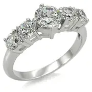 Wedding Rings for Women Engagement Cubic Zirconia Promise Ring Set for Her TK003