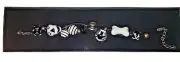 Black & White Glass Bauble Bracelet Gothic Halloween Costume Skull Spider Bone