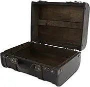 Gsycle Vintage Suitcase, Trunk Storage Box Wooden Trunk Chest Vintage Hat Box Decorative Suitcase Photography Props Suitcase for Home
