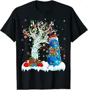 [VidiAmazing] Bowling Xmas Tree Lighting Snowman Bowling Ball Christmas ds174 T-Shirt