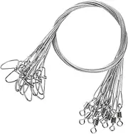 Atibin High Strength Fish Leader Saltwater Line Snap Fishing Leaders Freshwater Stainless Steel Wire Leaders Lures White Nickel