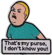[Pinstant] King of The Hill Bobby That's My Purse I Don't Know You Self Defense Class Cartoon Comedy TV Show 3" Iron On Embroidered Patch for Clothing