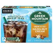 Green Mountain Coffee Roasters ICED HAZELNUT CREAM 12 Pods Keurig KCups APR 2025