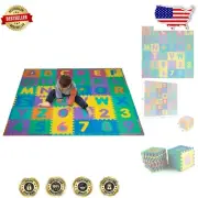Soft 96-Piece Kids' Foam Puzzle Mat for Language and Math Skills Development