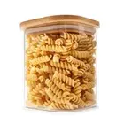 Flip Lock Food Storer 800ml Glass Container with Bamboo Lid