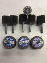9 Pack Merit Mini Flap Wheel 80 Grit 2 sizes grinder dremel