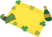 Yardwe Green Shamrock DIY Photo Frame Patrick's Day Non Woven Decorative Picture Frame for Home Office Party and Craft Projects Patrick's Day Accessories