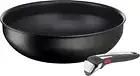 Tefal Ingenio Eco Resist Hard Anodised Induction 28cm Wok with Steel Handle