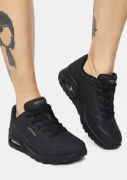 [Skechers] Black Stand On Air Uno Sneakers