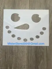 Snow man face stencil paint/trace/drawing Size 8x10 reusable All sizes