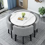 Modern Office Reception Room Club Table and Chair Set for Small Meeting Room Tea Shop Coffee Shop Dessert Shop Negotiation Room Reception Room Restaurant Bar Terrace and Hotel Light Gray Col