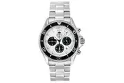 Orient Sports Panda Chronograph Stainless Steel White Dial Solar Diver's RA-TX0203S10B 200M Men's Watch