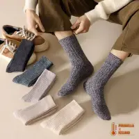在飛比找momo購物網優惠-【Porabella】任選三雙 襪子 韓系ins秋冬羊毛厚襪