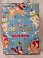 Gmosen Fur the love of Christmas Advent Calendar, 12 Piece Cat Toy Set **NEW**