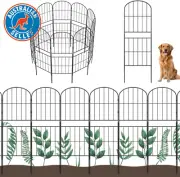 Decorative Garden Fence Fencing 10 Pack, Rustproof Metal Wire Panel Border Anima