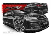 Holden Commodore VF VF SSV VF SSV PHANTOM NO WING A3 FRAMED PRINT (HC703S)