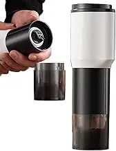 Burr Coffee Grinder - Electric Bean Grinder, Compact Portable Mill | Adjustable Grind Settings Machine, Fresh Brew Maker Accessory for Home Kitchen Café Manual Brew Use
