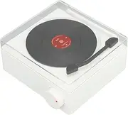 Record Player with Speakers: Professional Classic Turntable, 3 Playback Modes, Bluetooth 5.3 Vintage Turntable with Alarm Clock Function for Home and Travel (White)