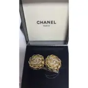 CHANEL Coco Mark Rhinestone Earrings