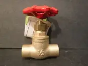 New LDR 1/2" Brass Stop Valve 020 5203 Non-Threaded Sweat 21513 Chicago