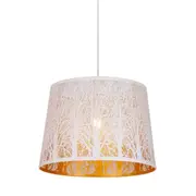 Ipil White Tapered Laser Cut Pendant - Forest Trees
