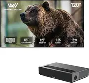 Formovie Theater Premium Laser 4K TV Ultra Short Throw Projector+Winways UST Throw ALR Fresnel Screen(Theater Pro＋FS-120)
