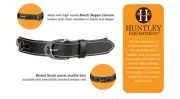 Huntley Equestrian Daisy Clipper Children's Black Leather Snaffle Bit Belt