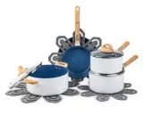 BROOKLYN STEEL CO. Gravity Nonstick Aluminum 12-Pc. Cookware Set