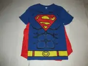 DC Comics Superman Glow In The Dark T Shirt With Cape Sz S Justice League Hero