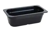 Yanco China GN-513BK GN Black Melamine 2.3L 1/3 Rectangular Food Pan - 6 Each
