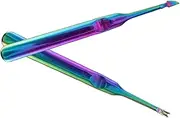 Healeved Metal Cuticle Fork and Pusher Set Stainless Steel Manicure Tools Compact for Travel Daily Use