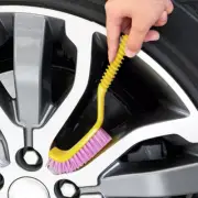 1x Car Tire Wheel Corner Detailing Brush with Hook Cleaning Brush Auto Accessory (for: Audi)