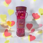 NEW Pink Fun Party 18 PK Krazy Fun Straws Red Hearts Valentine's Day 11" Straws