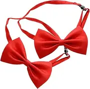 [Ipetboom] 2pcs Bow Ties for Men Pre Tied Polyester Bowknot Elegant Wedding Party Accessory for Bachelor Gowns Special Occasions Lightweight Durable Design