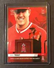 2019 Topps NOW 10 Mike Trout Signs Record Breaking Contract Angels