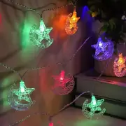 LED Star Moon IP43 Waterproof String Lights 2 Light Modes Battery Powered Decora