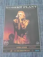 ROBERT PLANT - 2018 Australia Tour - Laminated Tour Poster LED ZEPPELIN - SYDNEY