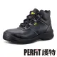 【PERFiT 護特】一體鞋舌防入塵防潑水 緩震 防穿刺牛皮安全鞋(PTS014-BK/工作鞋/鋼頭鞋/CNS 20345認證)